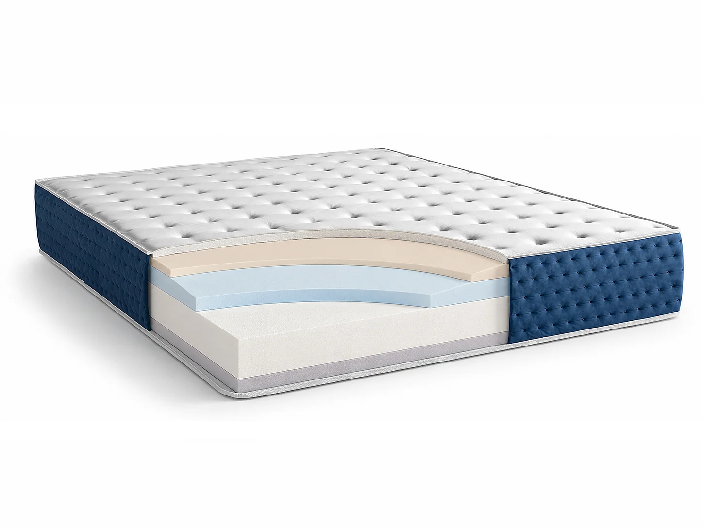 SIMPUR Matelas SERENA Mémoire de Forme HR 160x200 cm, 25 cm, Confort Mi-Ferme, Soutien Stable, Accueil Enveloppant