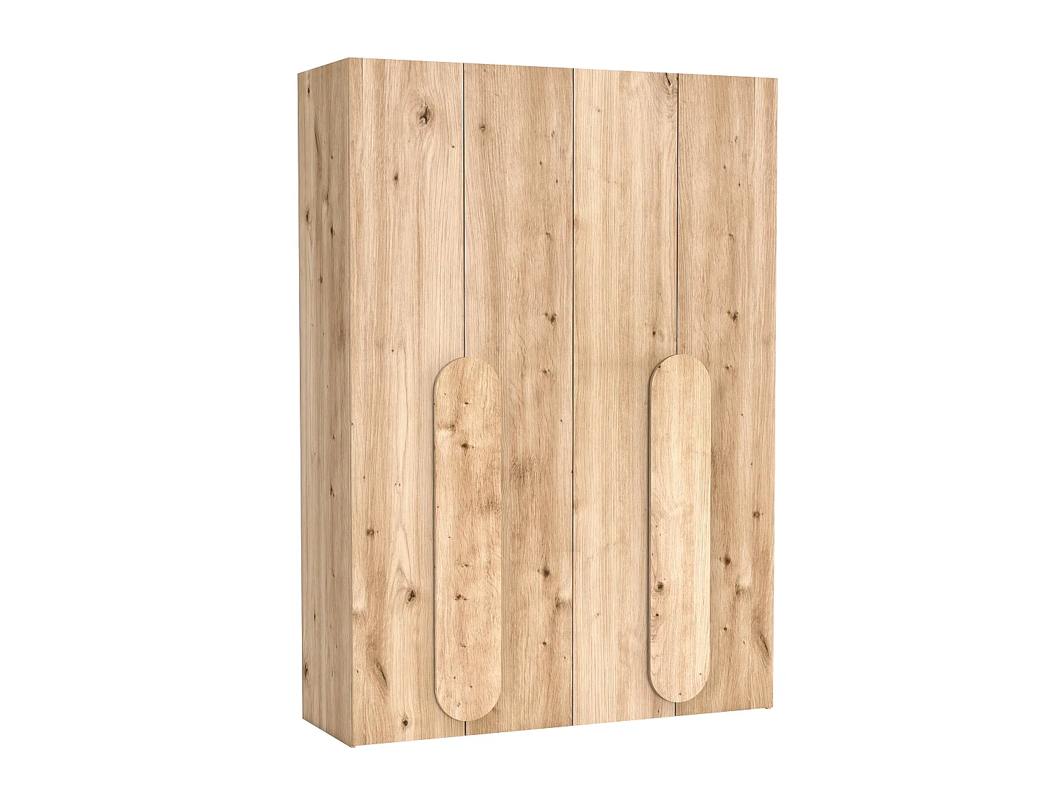 AX LIVING Omodeo kledingkast 170 cm breed – Artisan eiken met stijlvolle handgrepen