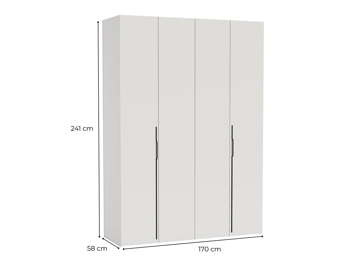 AX LIVING Omodeo kledingkast 170 cm breed – Artisan eiken met stijlvolle handgrepen