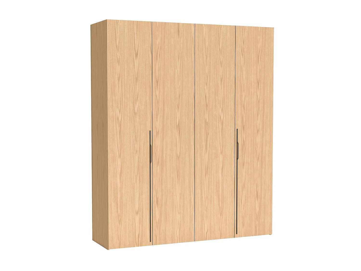 AX LIVING Omodeo kledingkast 200 cm breed – Bookmatch eikendecor met vouwdeuren
