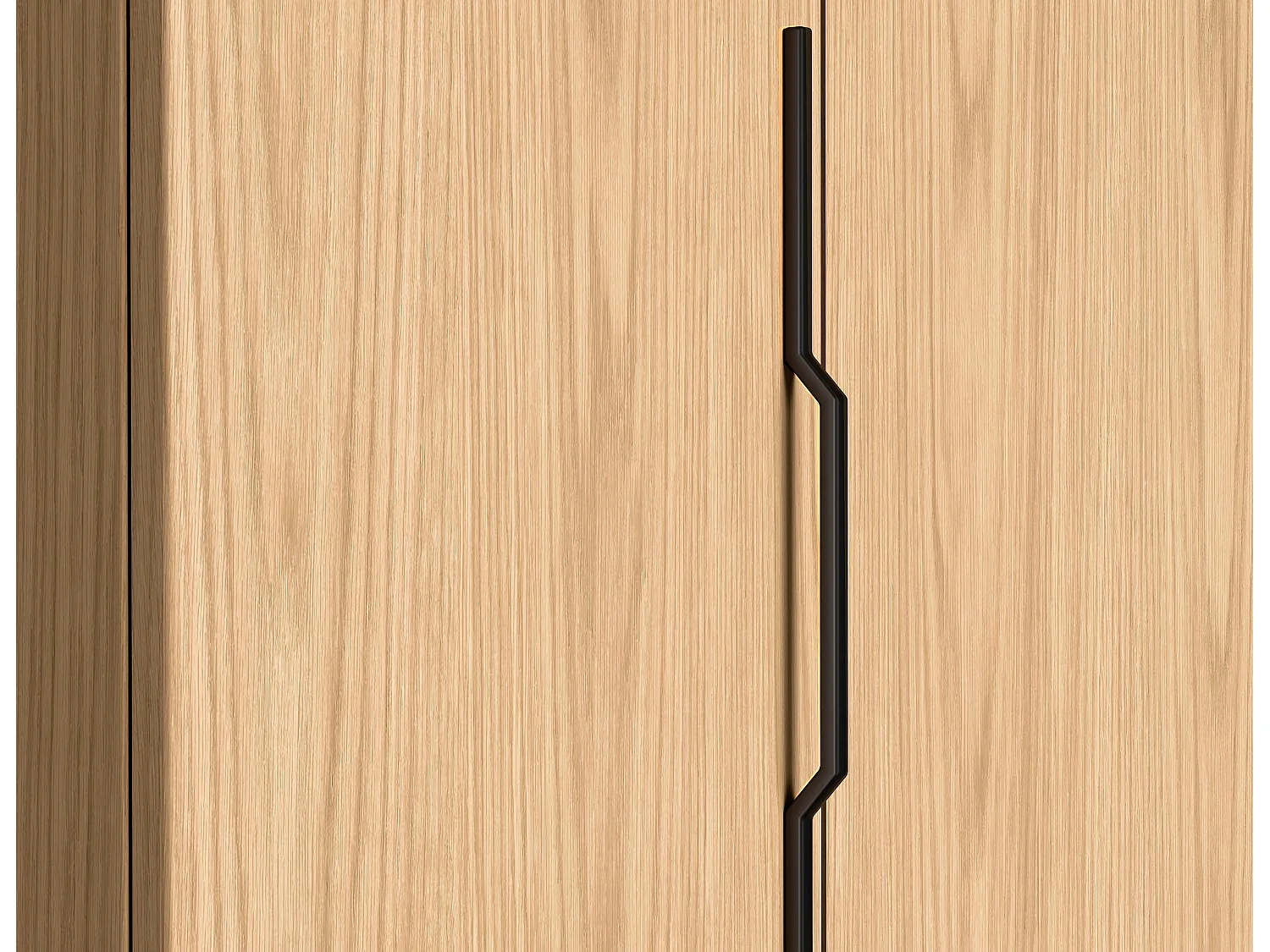 AX LIVING Omodeo kledingkast 200 cm breed – Bookmatch eikendecor met vouwdeuren