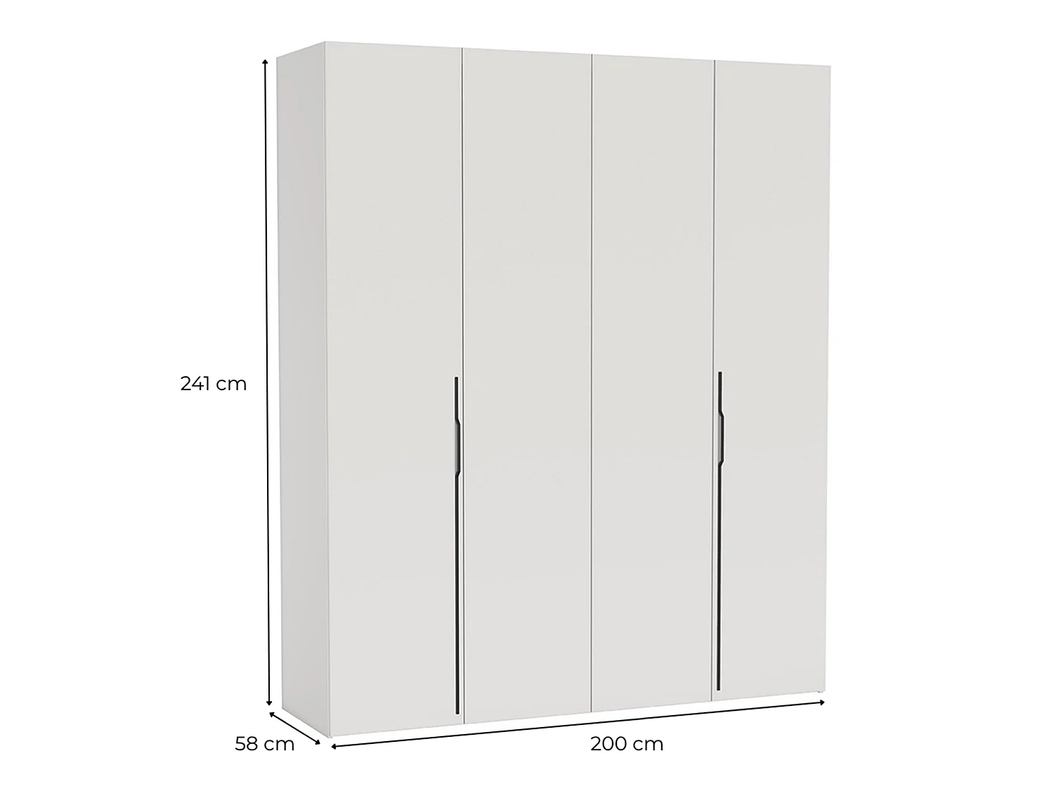 AX LIVING Omodeo kledingkast 200 cm breed – Artisan eiken met WingLine-systeem