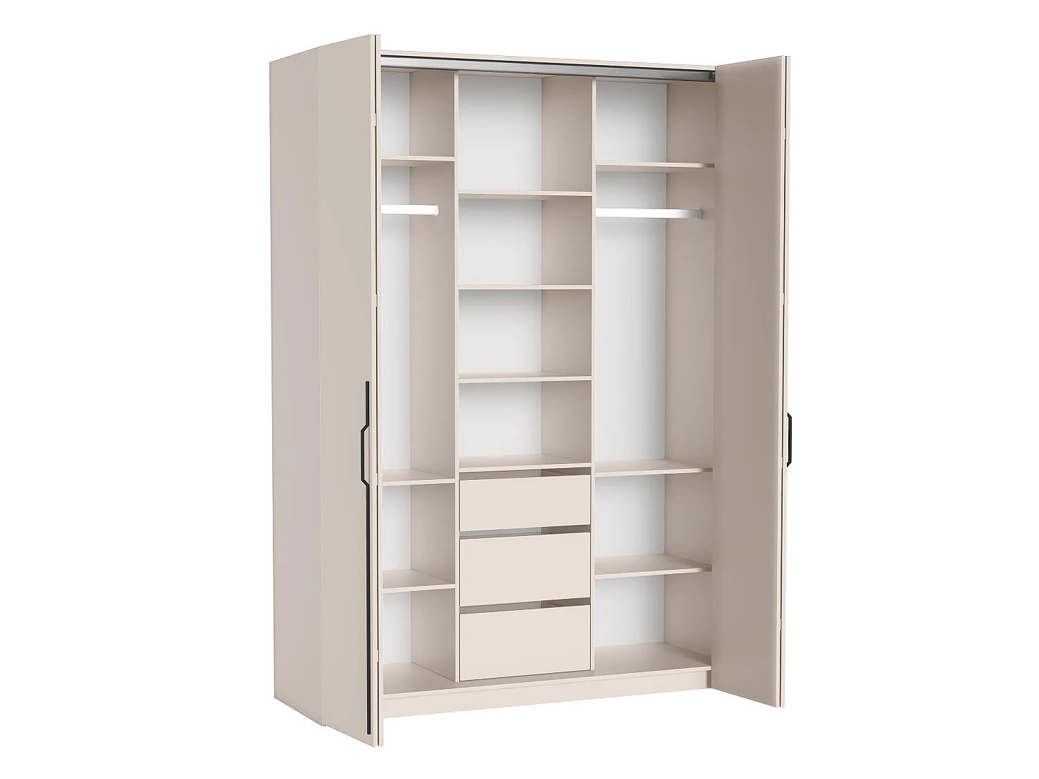 AX LIVING Omodeo kledingkast 170 cm breed – kasjmierdecor met WingLine-systeem