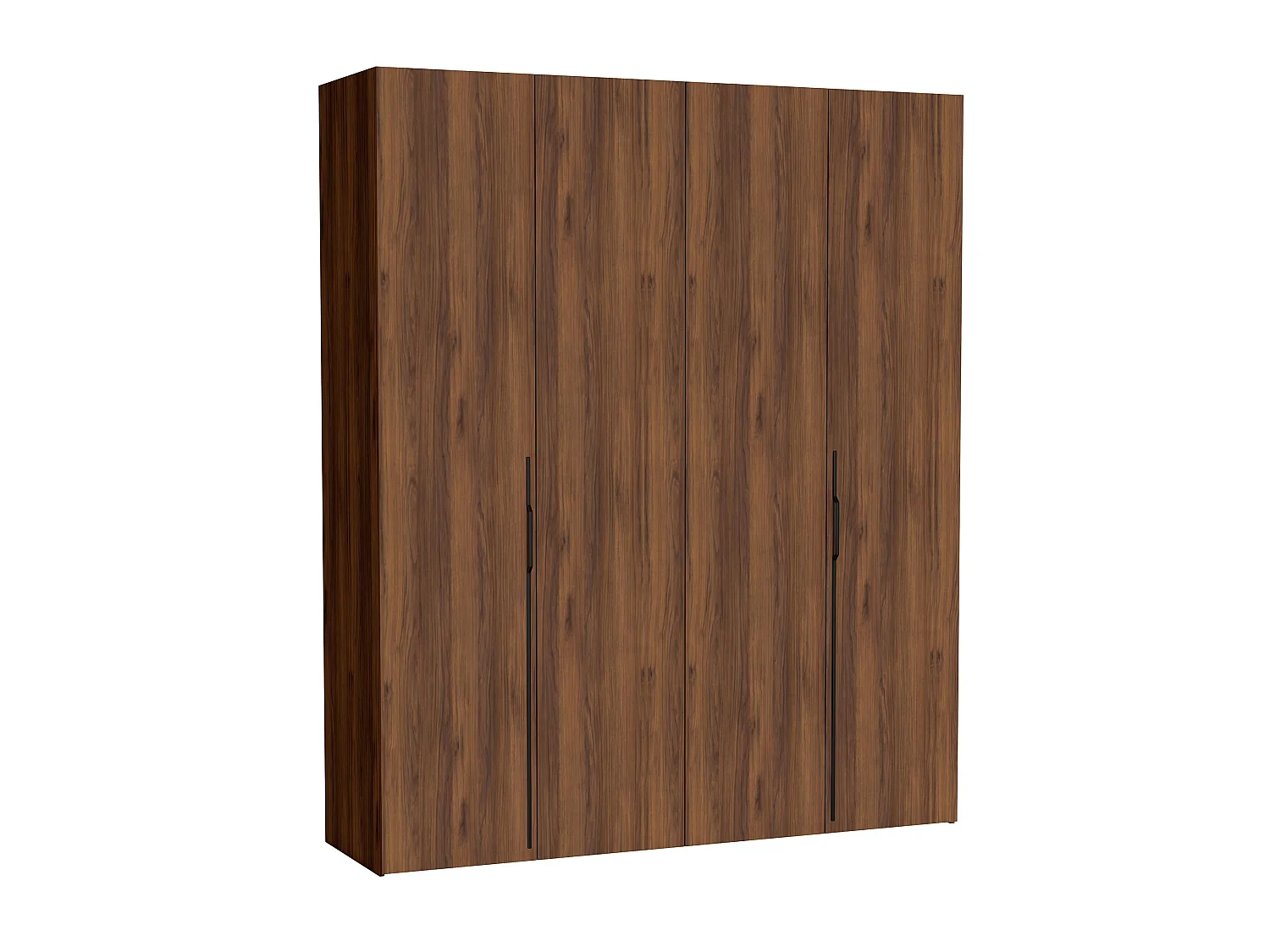 AX LIVING Omodeo kledingkast 200 cm breed – Warmia walnoot met WingLine-deuren