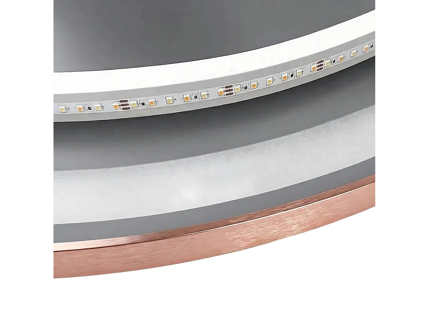Rea Led P11394 Mmj LED-spejl børstet kobber, 50X50X50CM