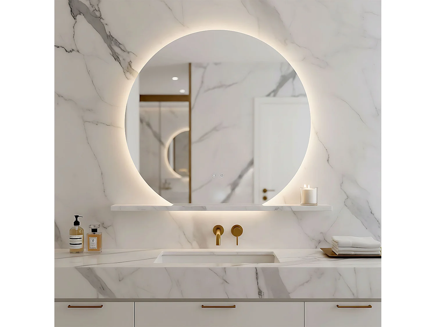 Spiegel Rea Fabio 80 Led Transparent