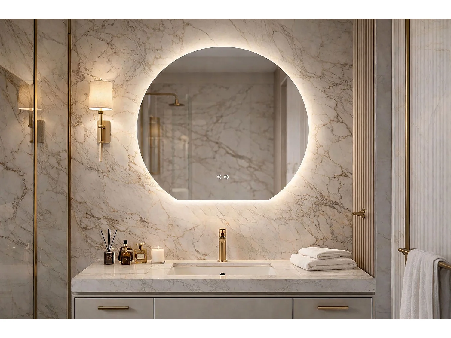 Spiegel Rea Fabio 80 Led Transparent