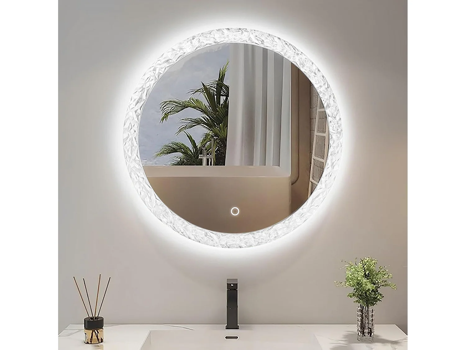 Rea Led Yh-3562 LED-spejl gennemsigtig, 60X60X60CM