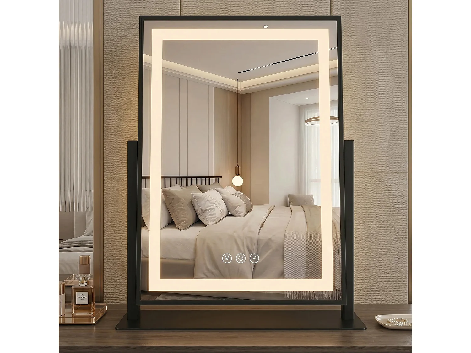 Spiegel Rea Lumi 30X40 Led Black