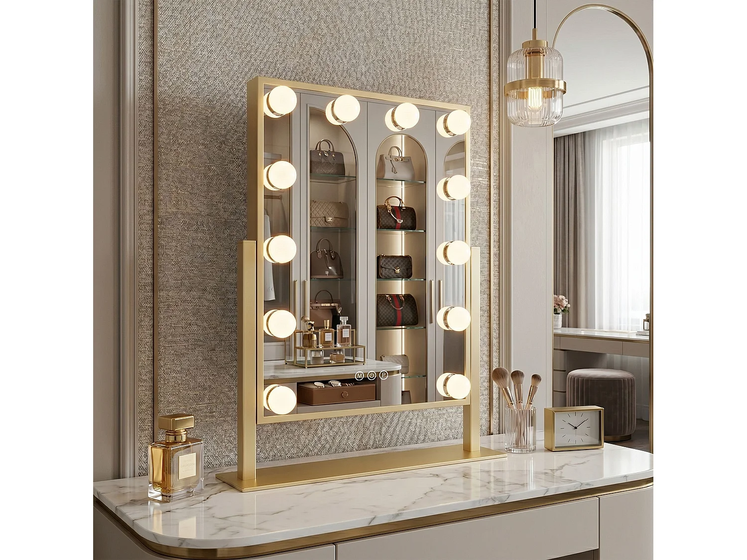 Spiegel Rea Style Led Gold