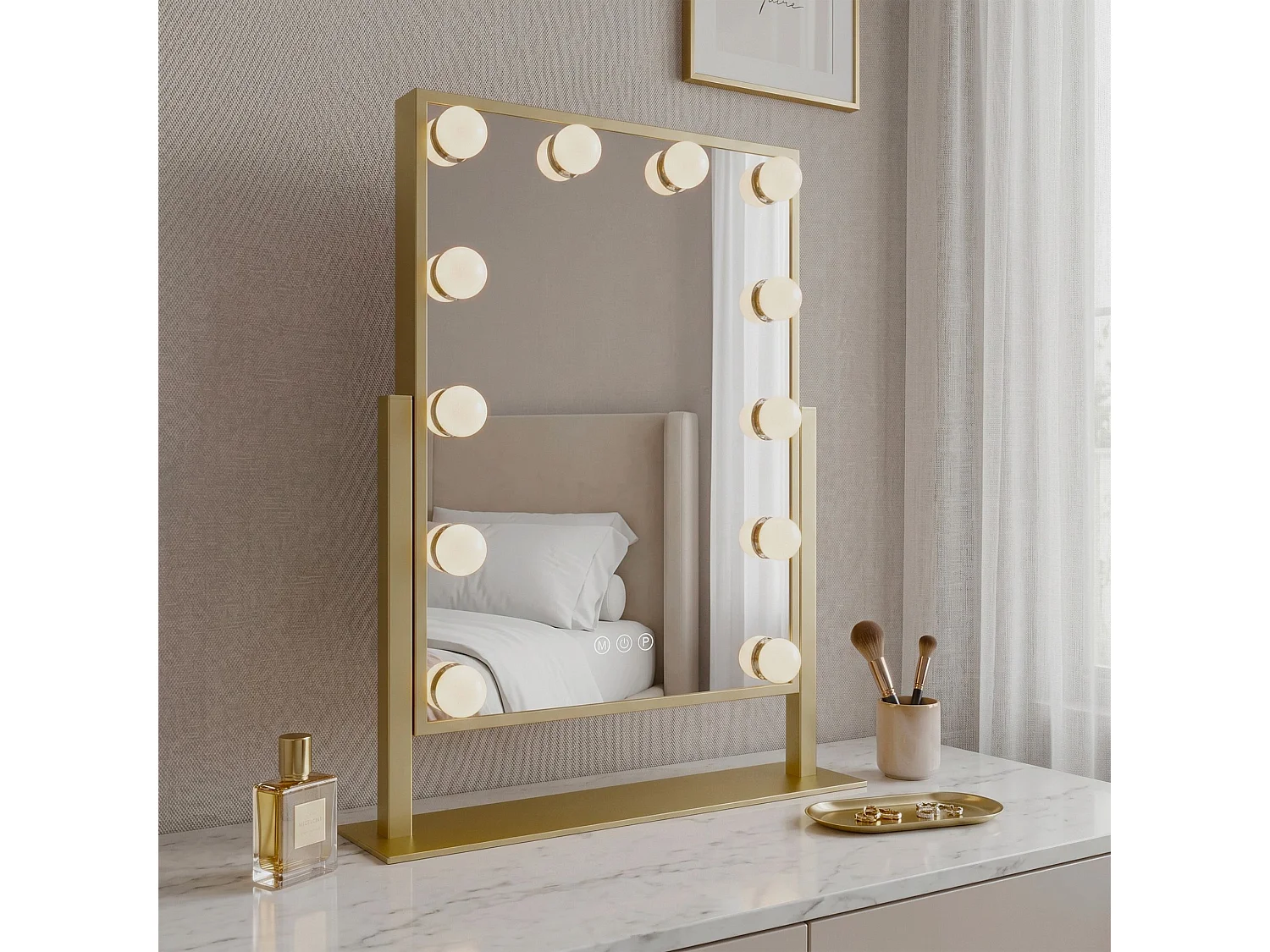 Spiegel Rea Style Led Gold