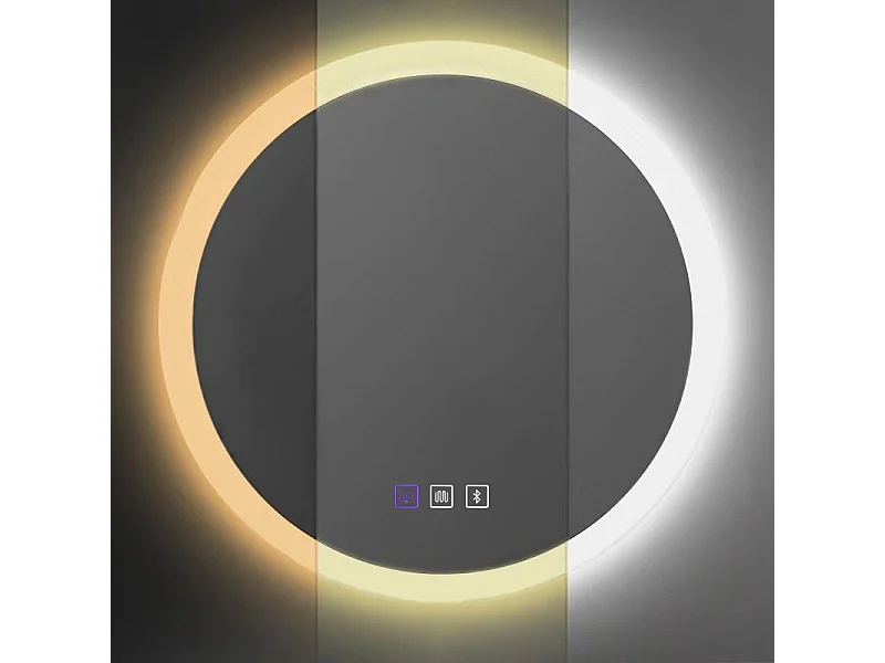 Rea Led Bluetooth Ffj LED-spejl krom, 2X60X60CM