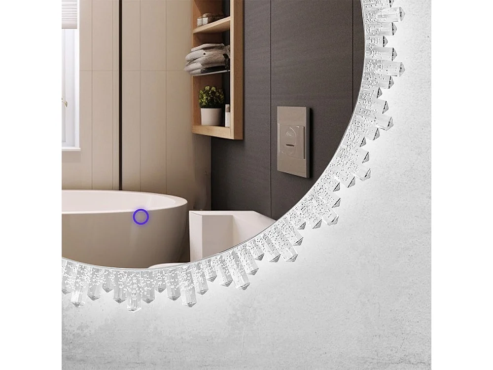 Rea Bl807 60 LED-spejl hvid, 60X60X4,5CM
