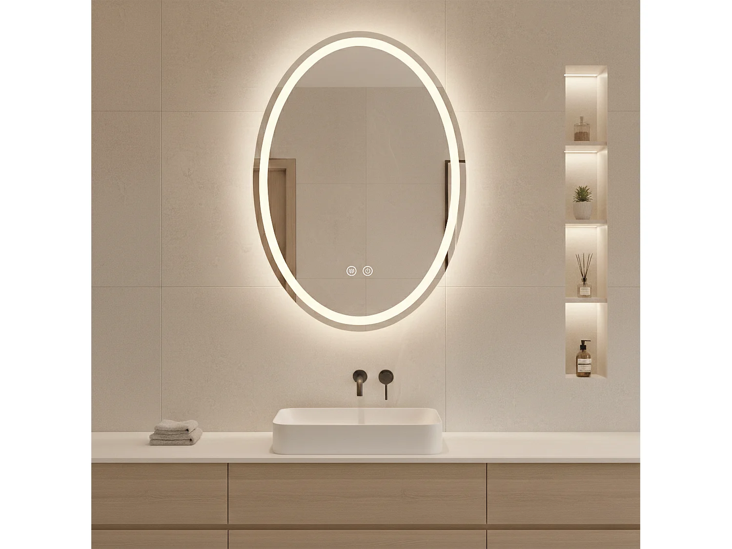 Spiegel Rea Marco 80X60 Led Transparent