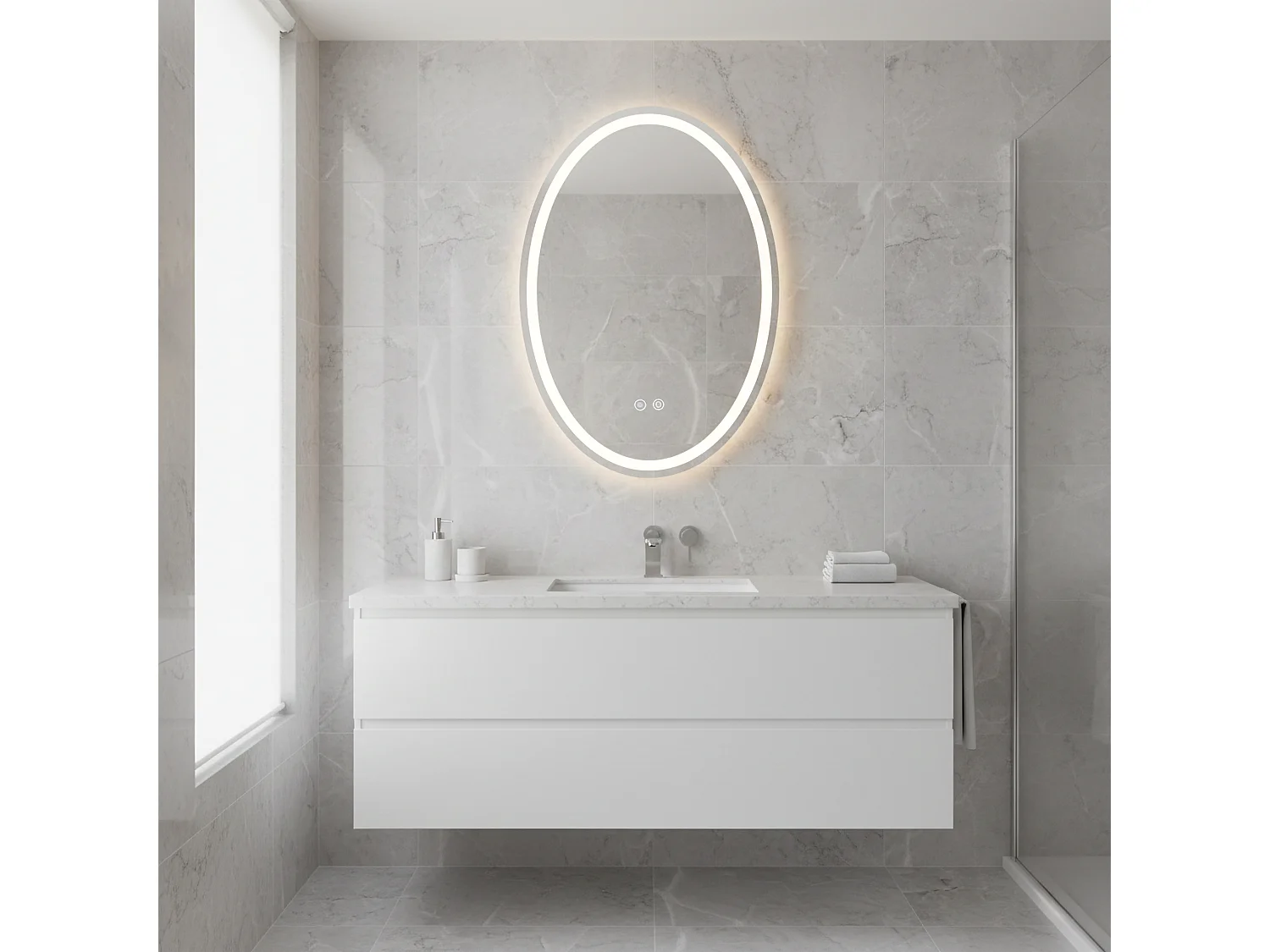 Spiegel Rea Marco 80X60 Led Transparent
