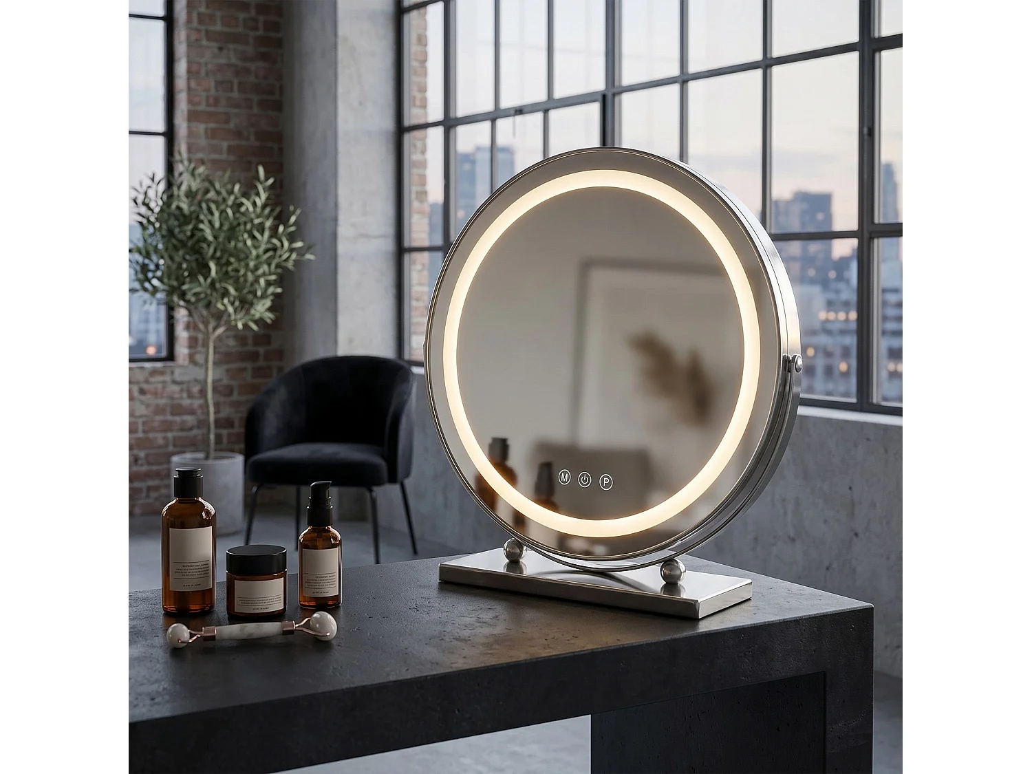 Spiegel Rea Make-Up Led Chrome