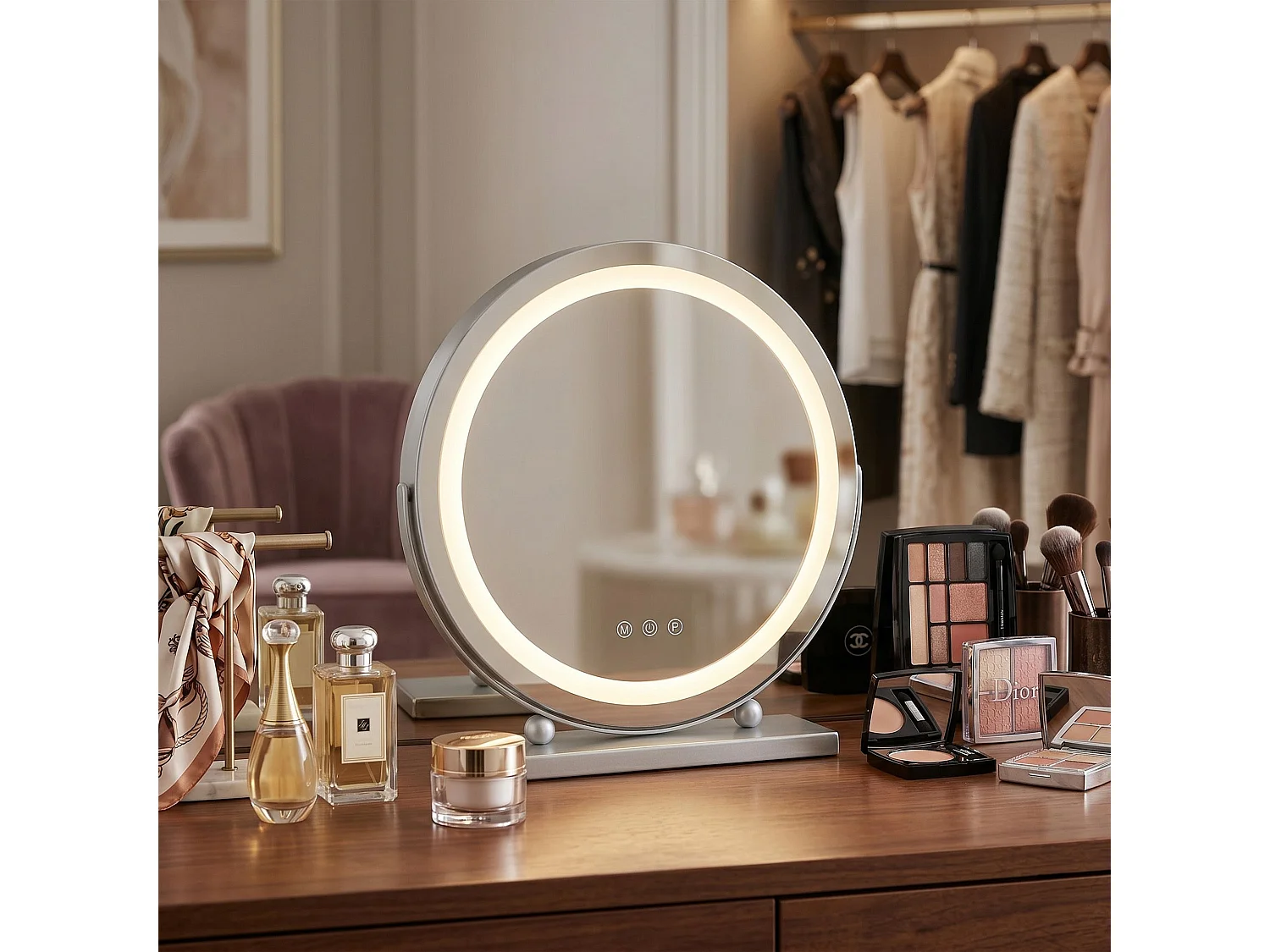Spiegel Rea Make-Up Led Chrome
