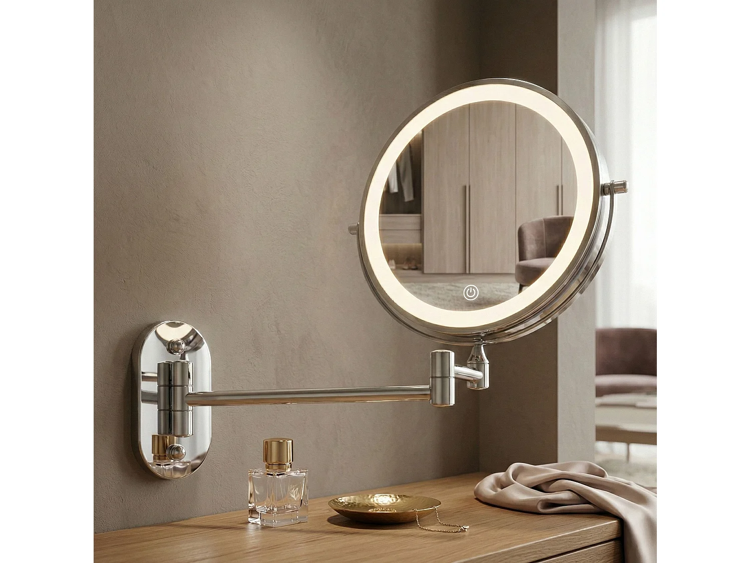 Spiegel Rea Glow Led Chrome