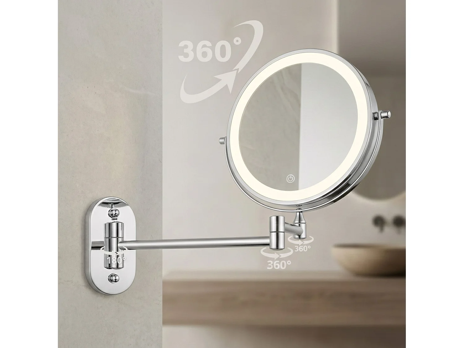 Spiegel Rea Glow Led Chrome