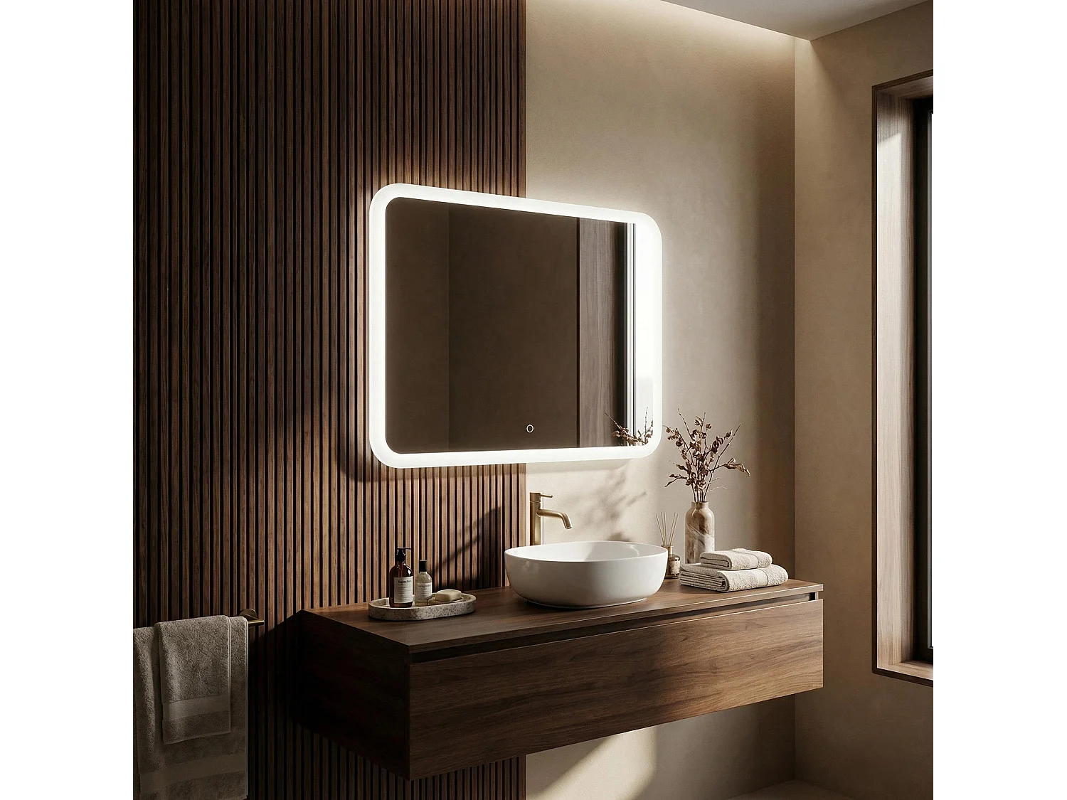 Spiegel Rea Top-3 80X60 80X60 Led Transparent