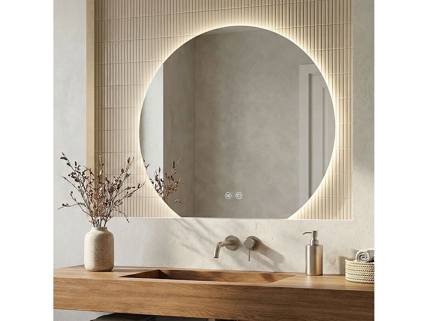 Spiegel Rea Fabio 90 Led Transparent