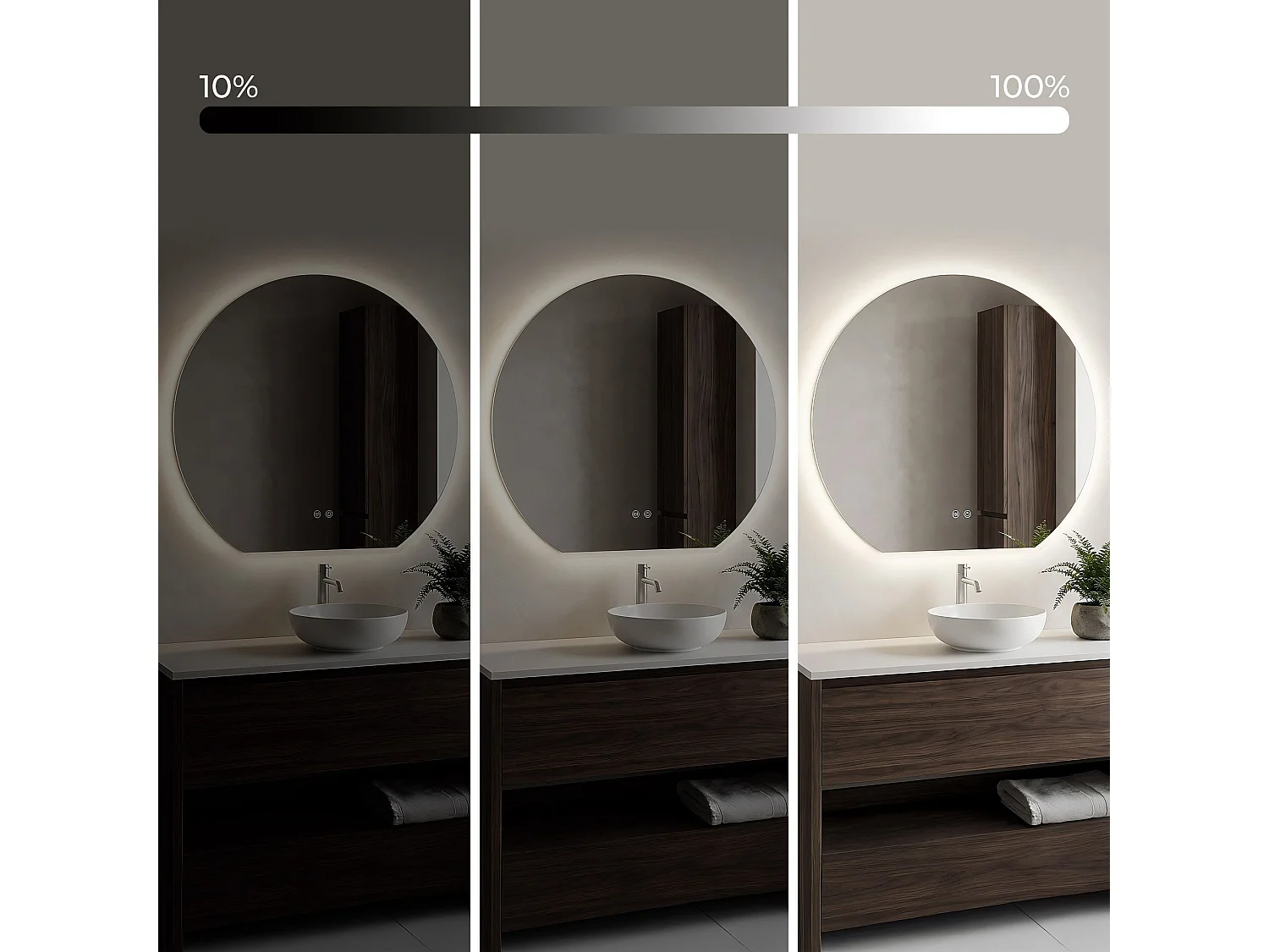 Spiegel Rea Fabio 90 Led Transparent