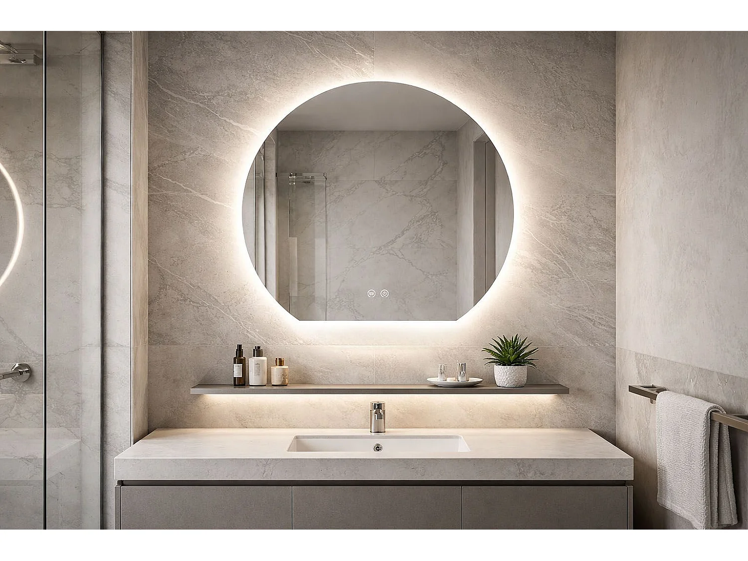Spiegel Rea Fabio 90 Led Transparent