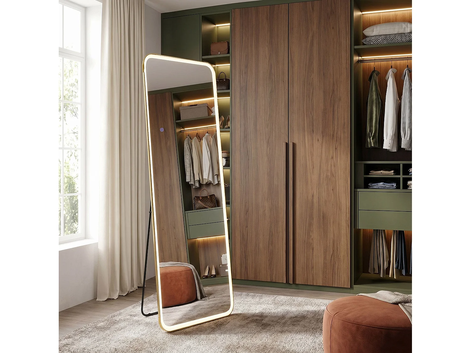 Spiegel Rea Classico 50X160 Brush Gold