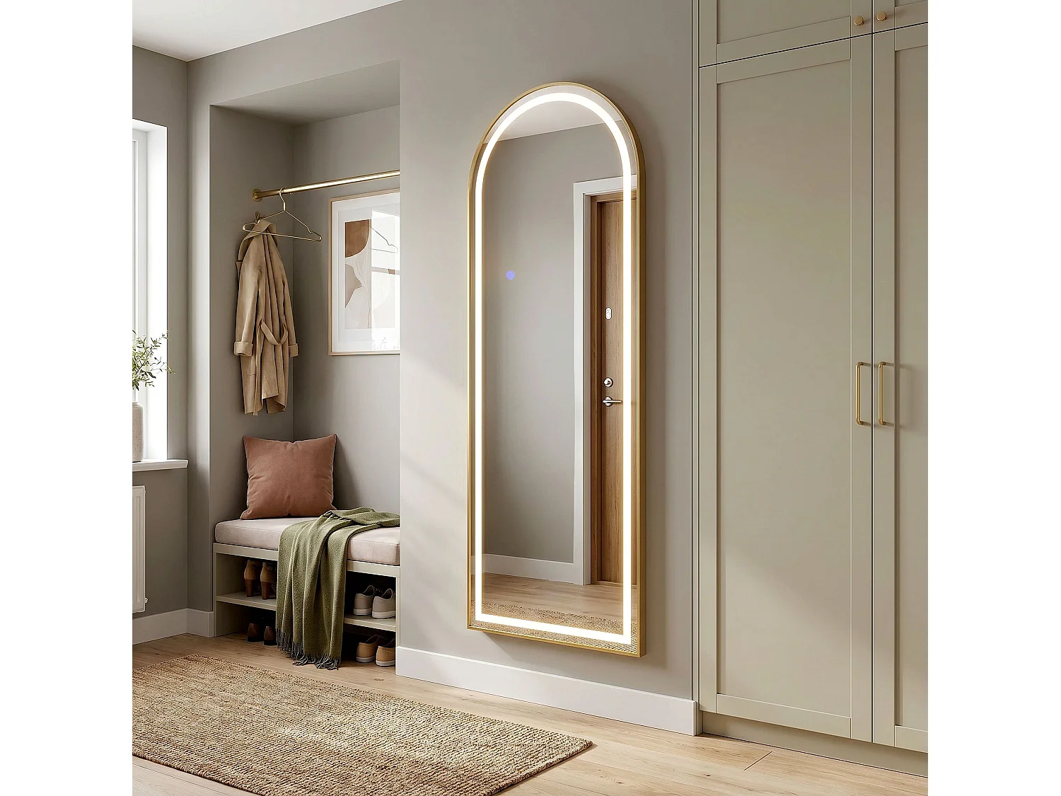 Spiegel Rea Orbit 50X160 Led Brush Gold
