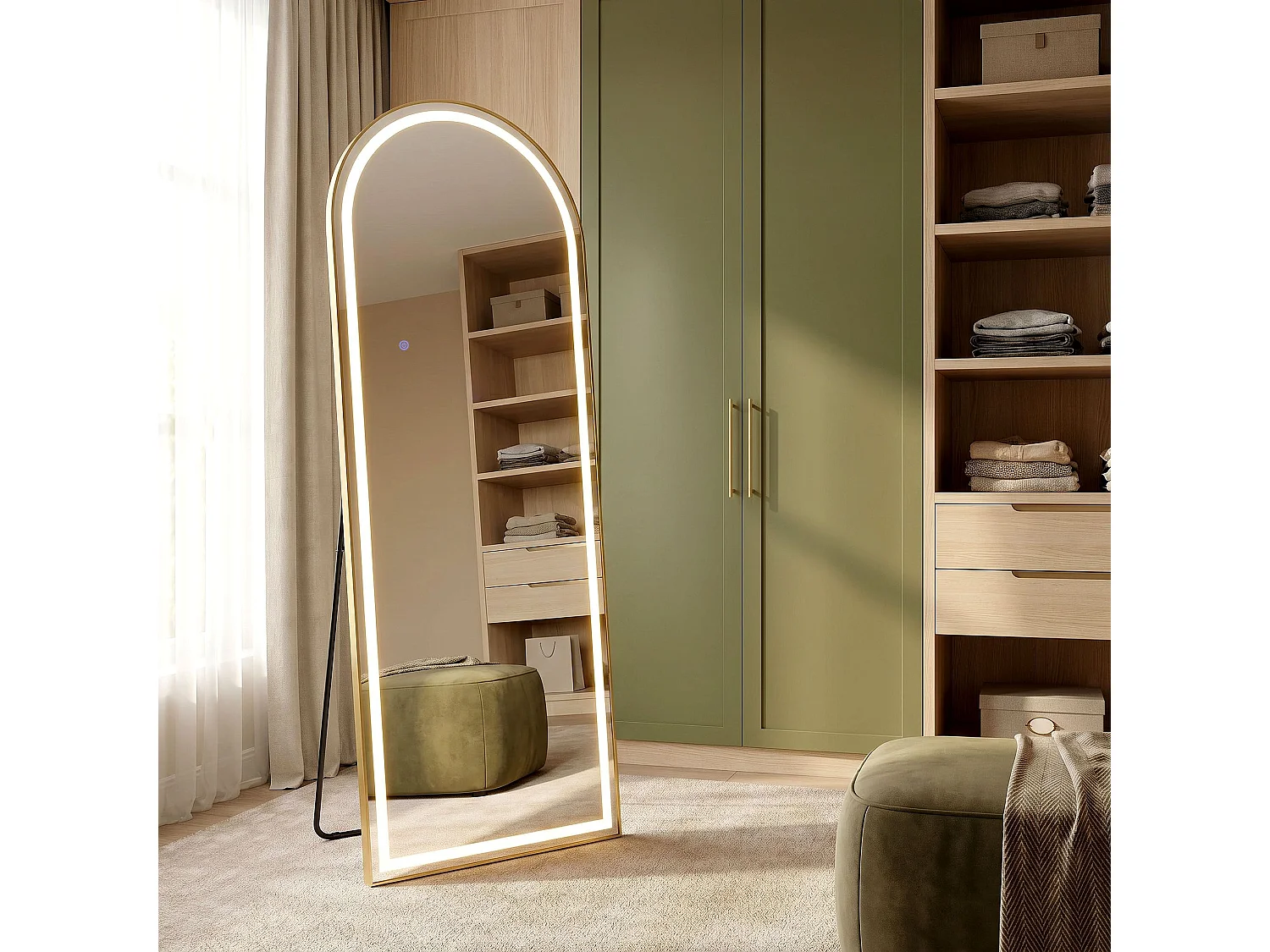 Spiegel Rea Orbit 50X160 Led Brush Gold