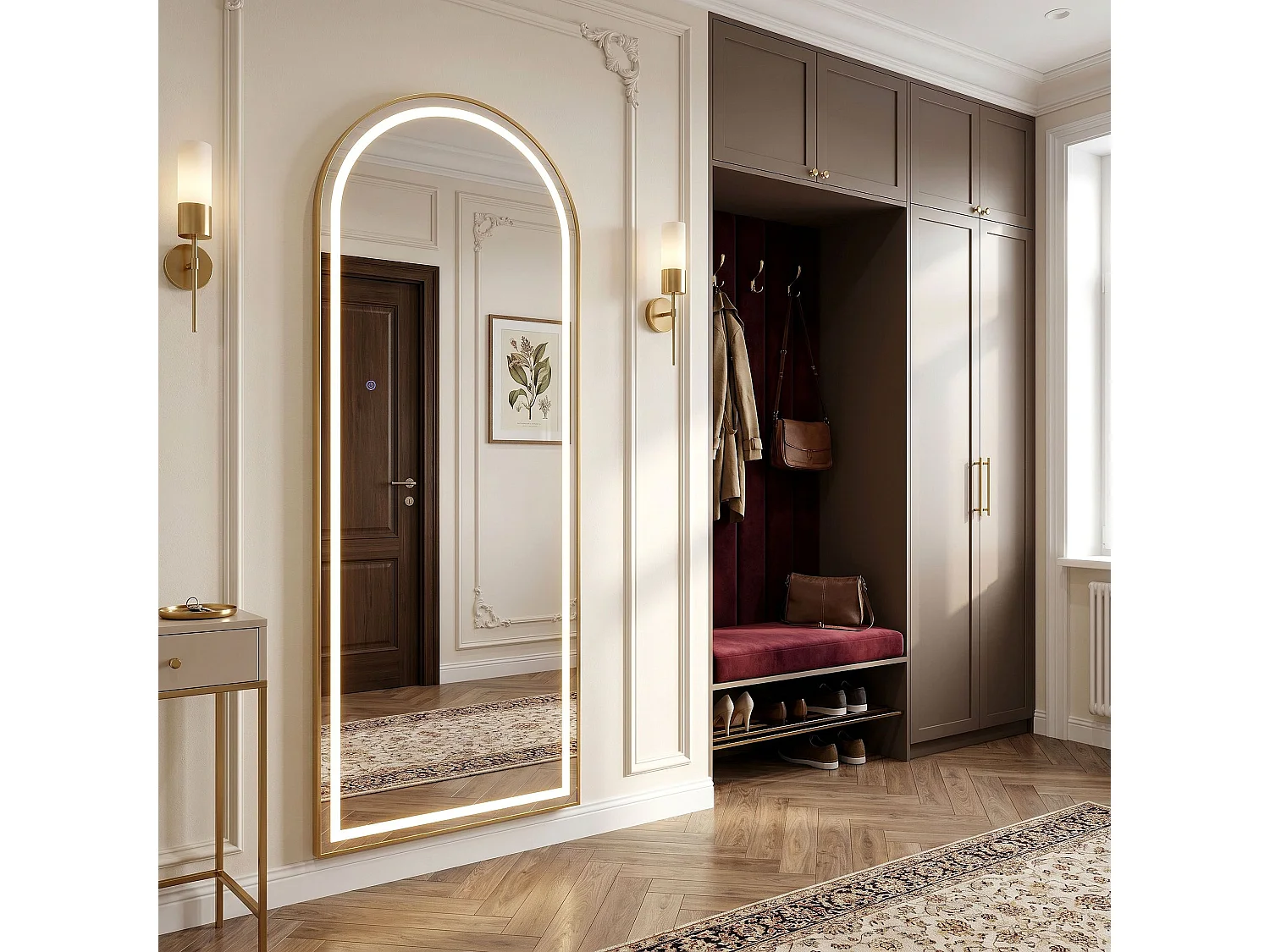 Spiegel Rea Orbit 50X160 Led Brush Gold