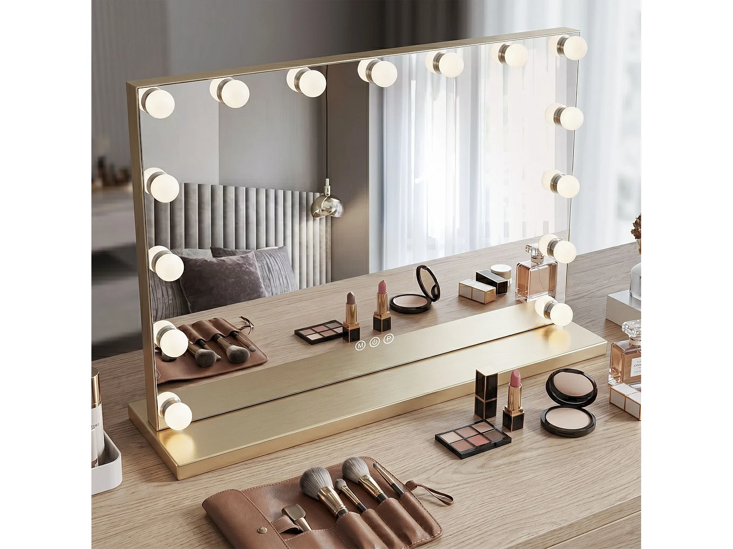 Spiegel Rea Hollywood Led Gold