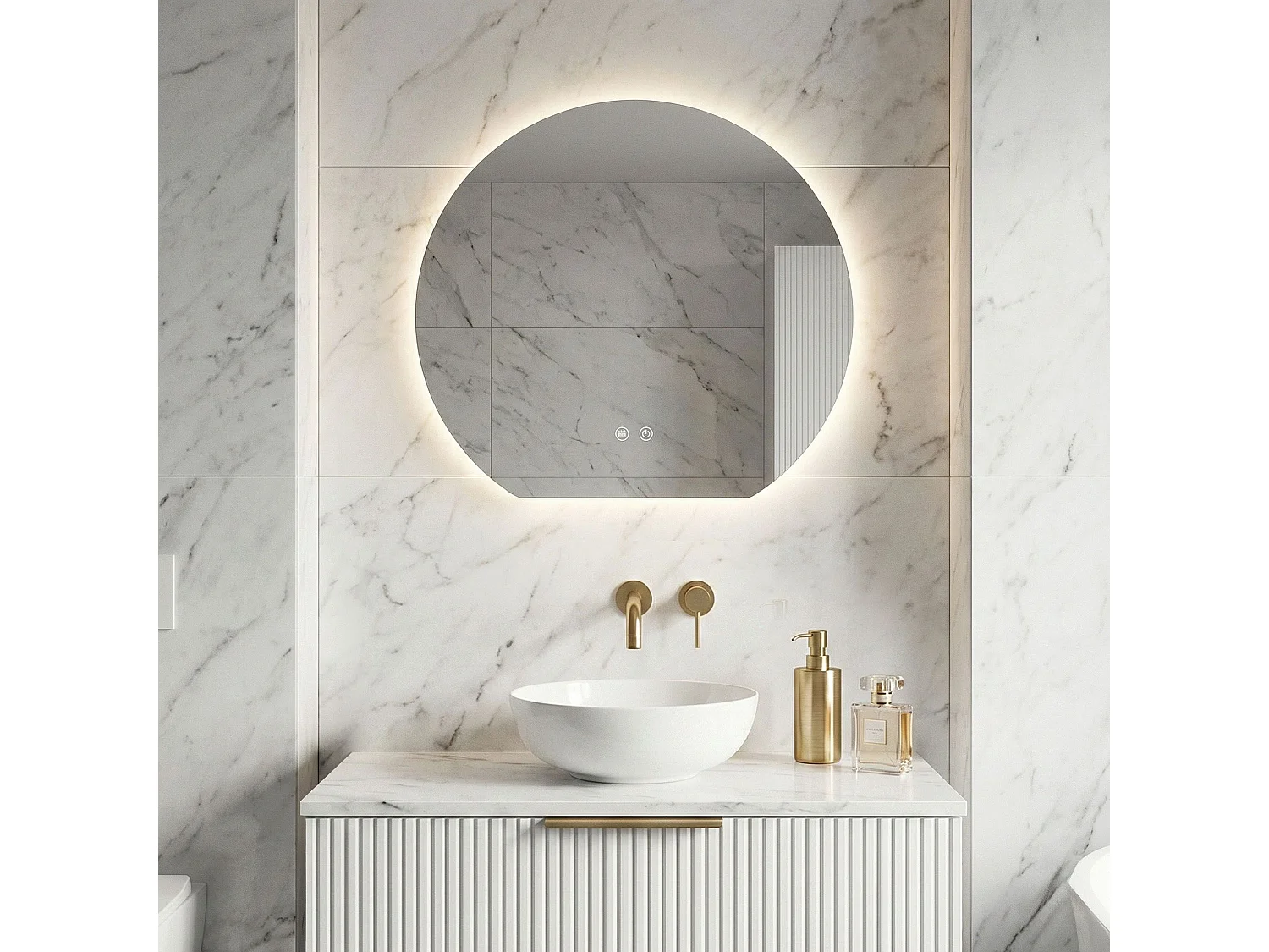 Spiegel Rea Fabio 70 Led Transparent