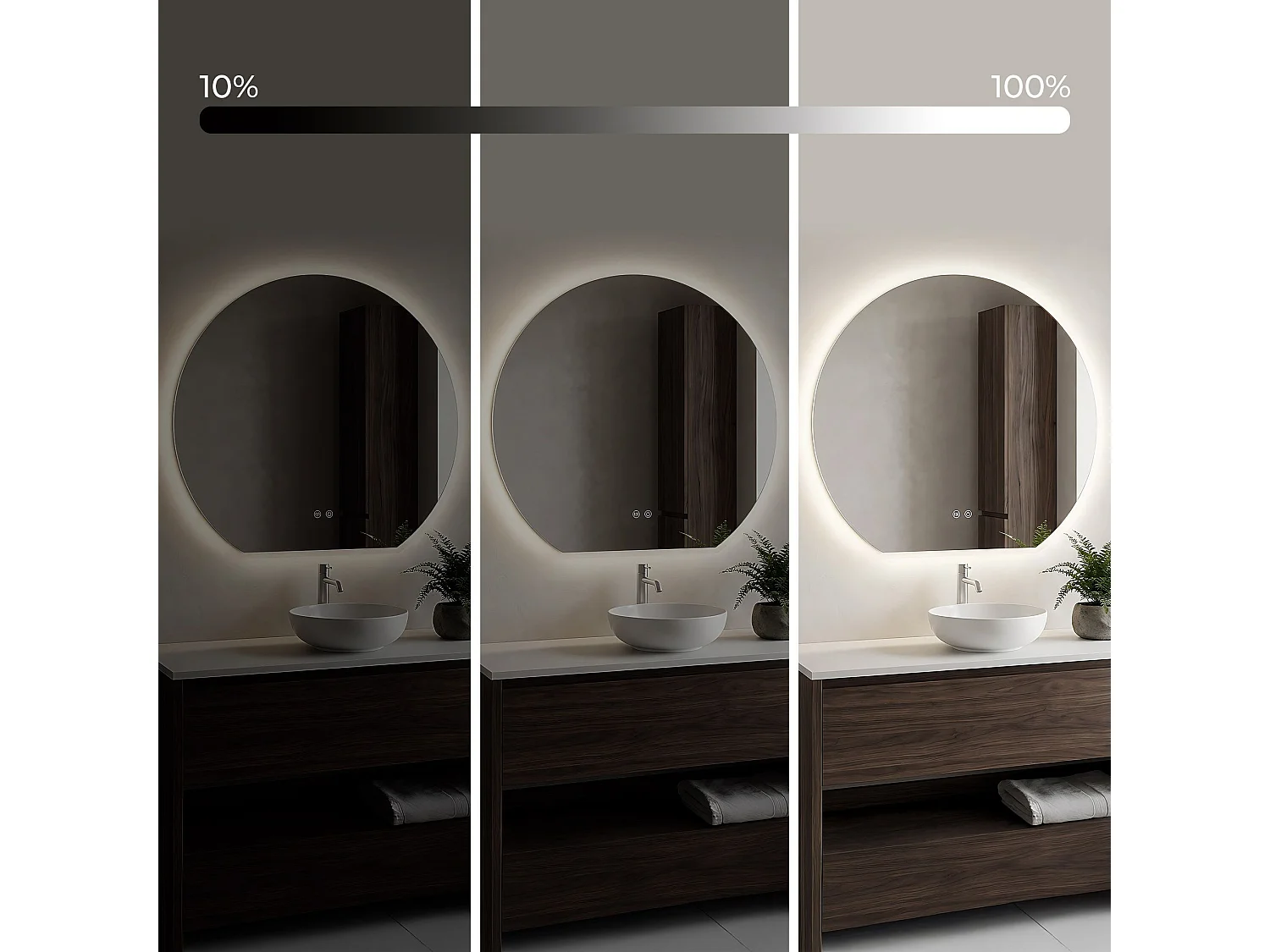 Spiegel Rea Fabio 70 Led Transparent