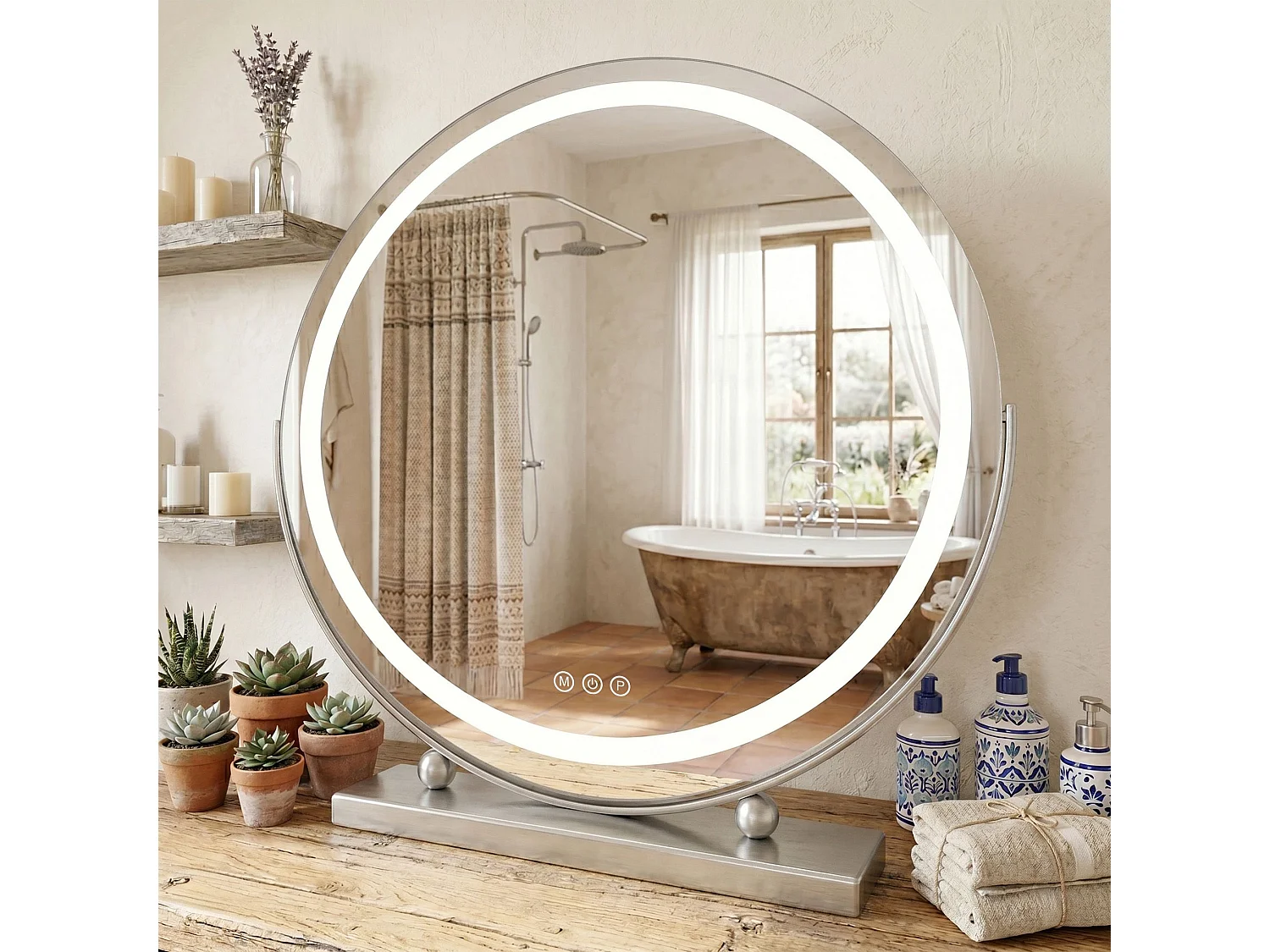 Spiegel Rea Make-Up Led Chrome