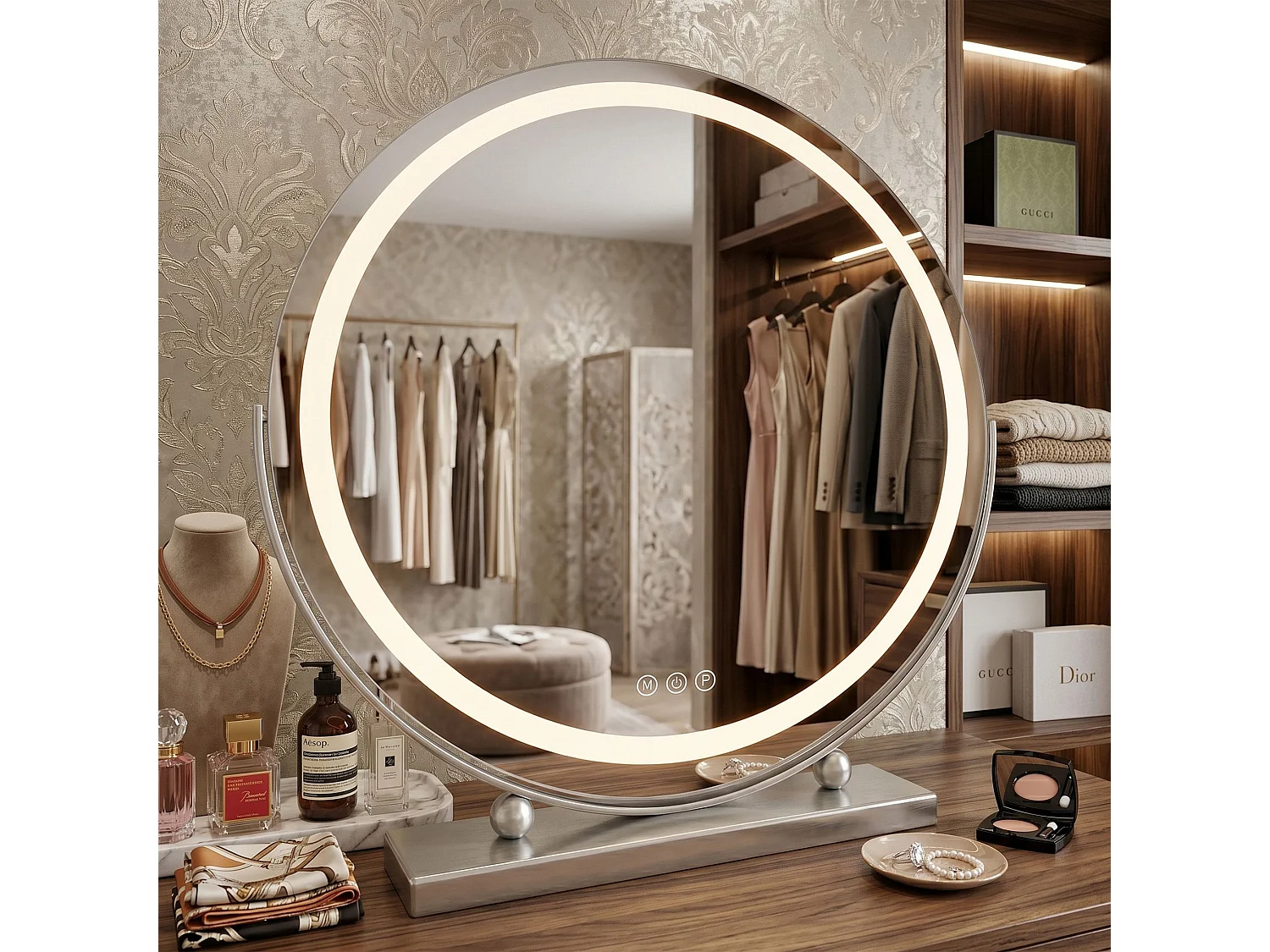 Spiegel Rea Make-Up Led Chrome
