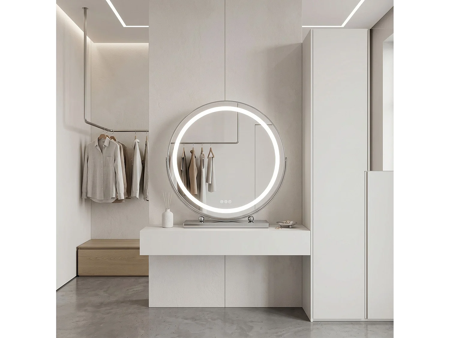 Spiegel Rea Make-Up Led Chrome