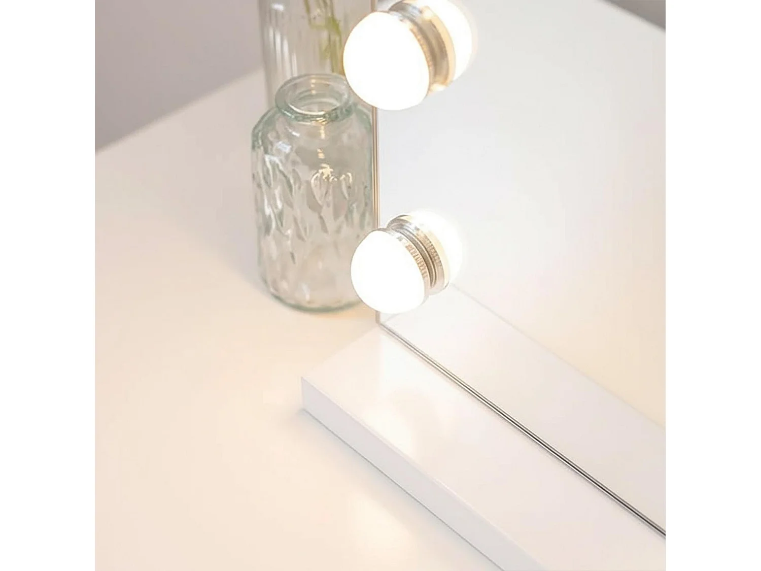 Rea Hollywood LED-spejl hvid, 58X45X12CM