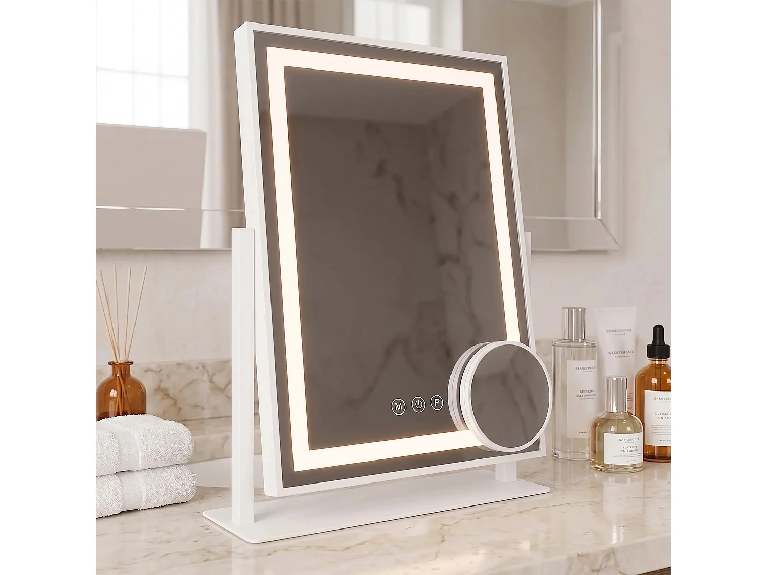 Væg Spejl Rea Lumi 30X40 Led White
