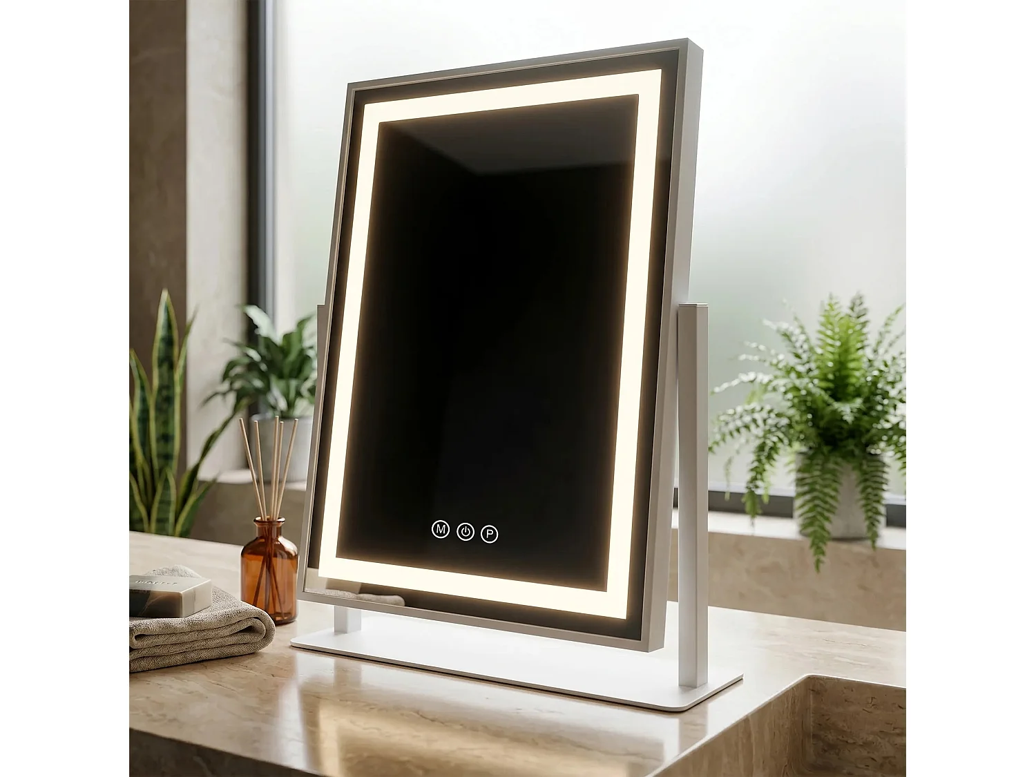 Væg Spejl Rea Lumi 30X40 Led White