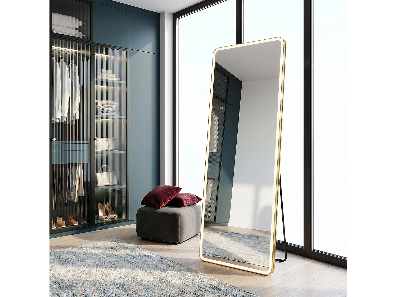 Spiegel Rea Classico 50X170 Brush Gold