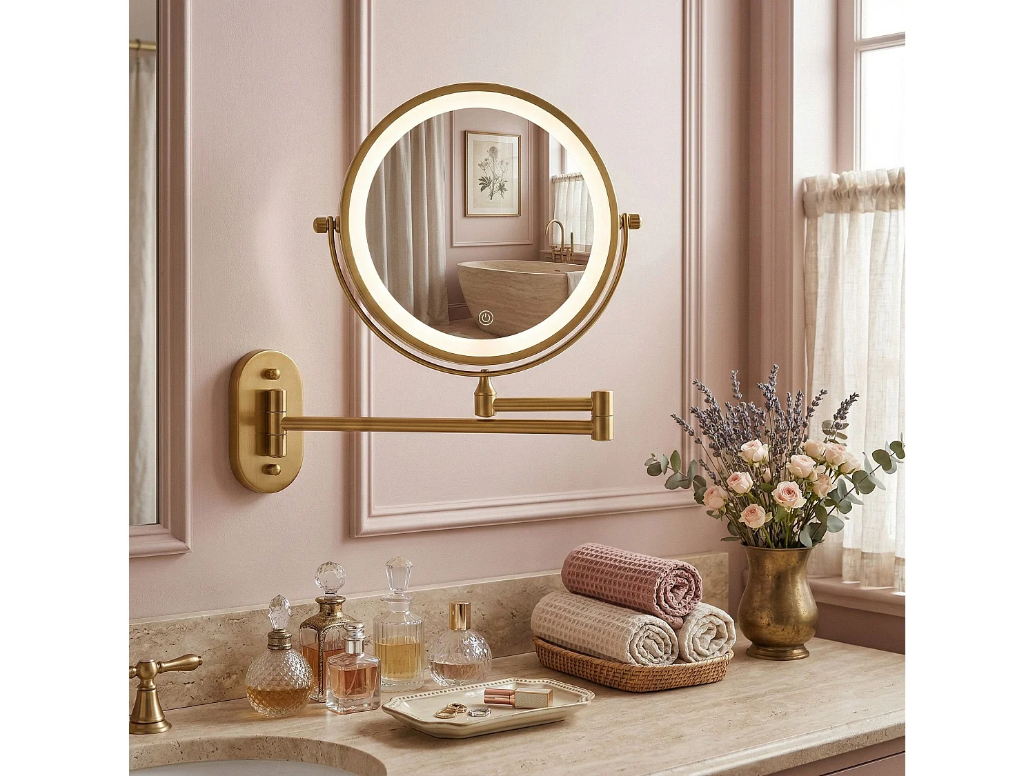 Spiegel Rea Glow Led Gold