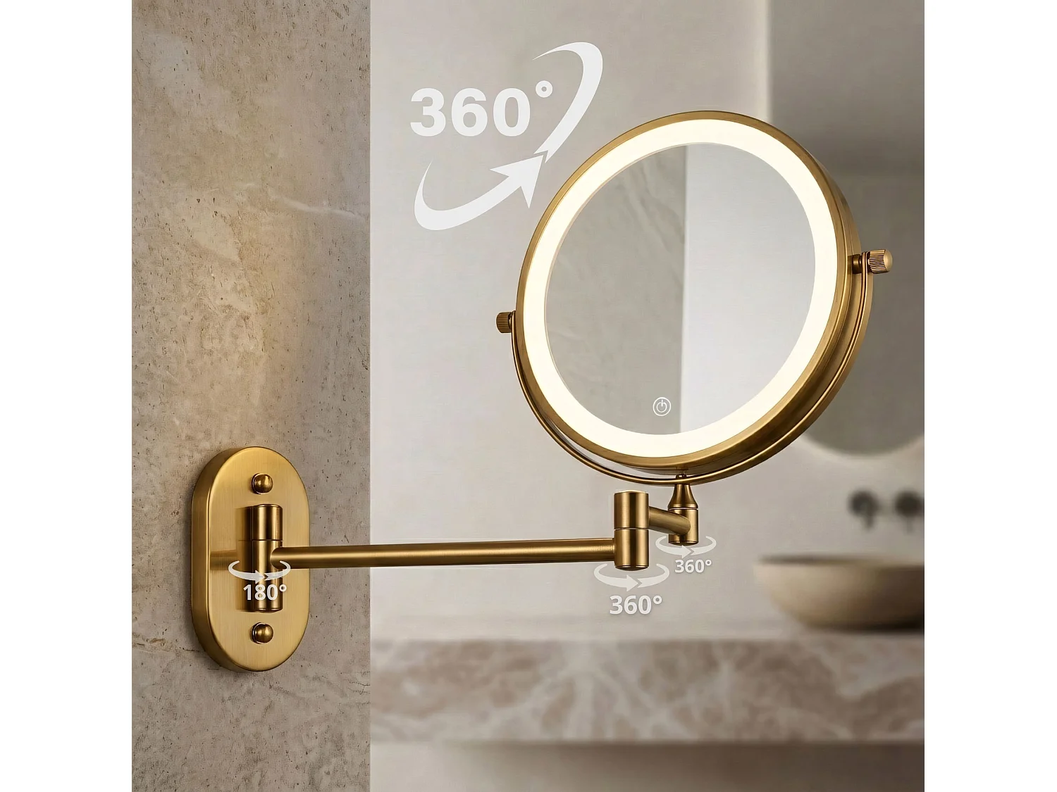 Spiegel Rea Glow Led Gold