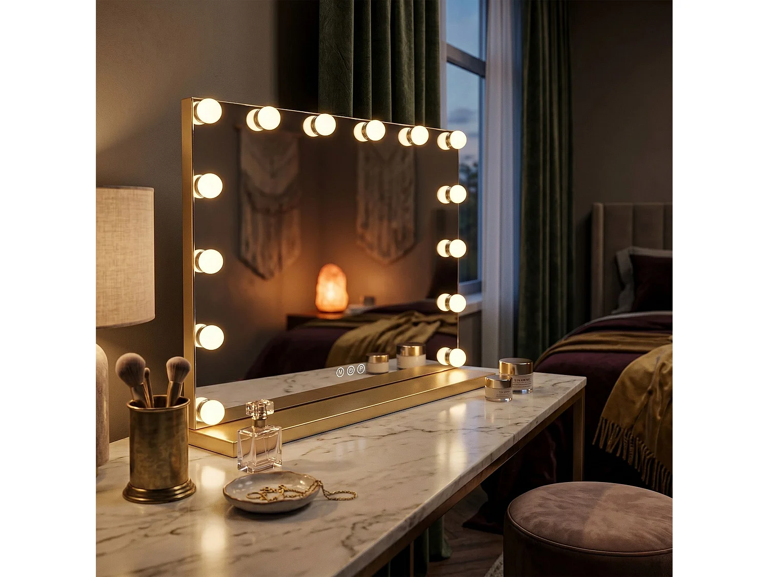 Spiegel Rea Hollywood Led Gold