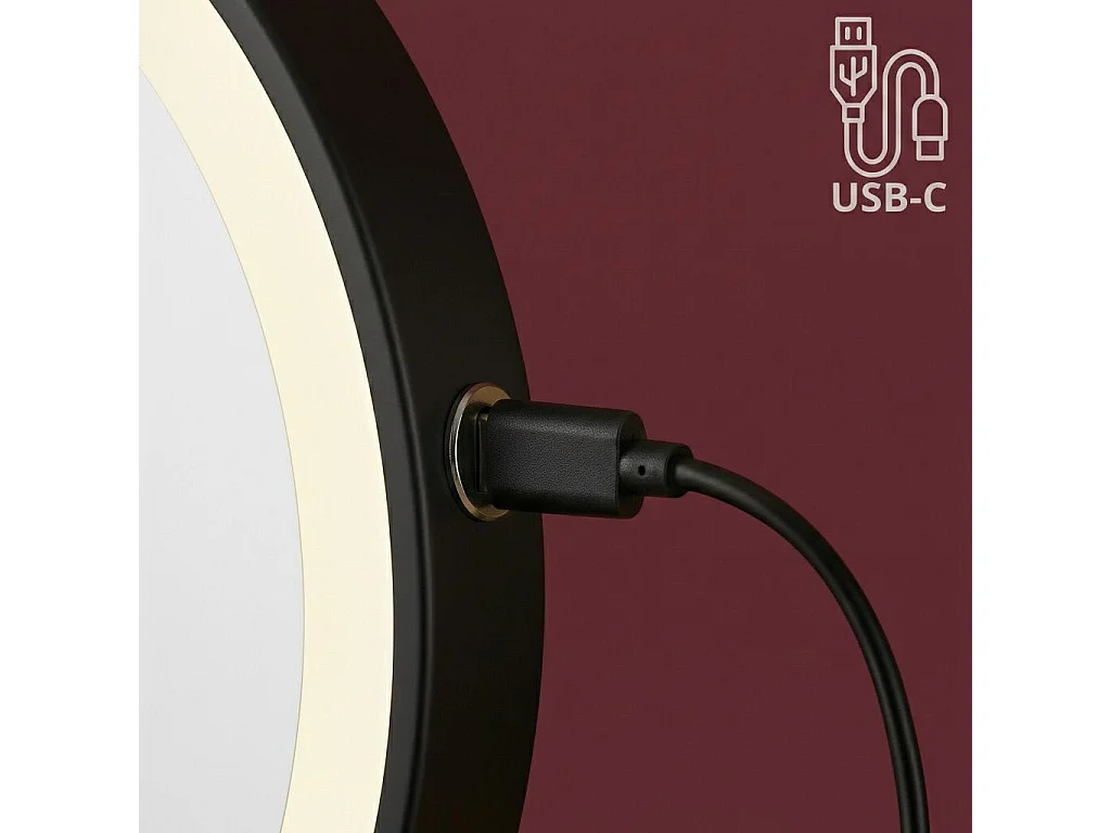 Spiegel Rea Glow Led Black