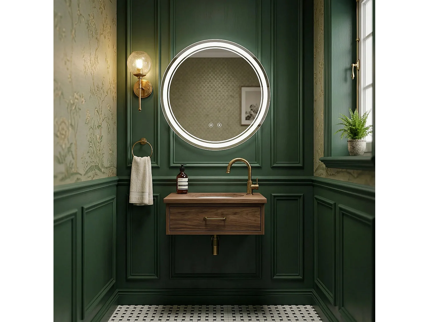Rea Soft LED-spejl gennemsigtig, 2,5X60X60CM