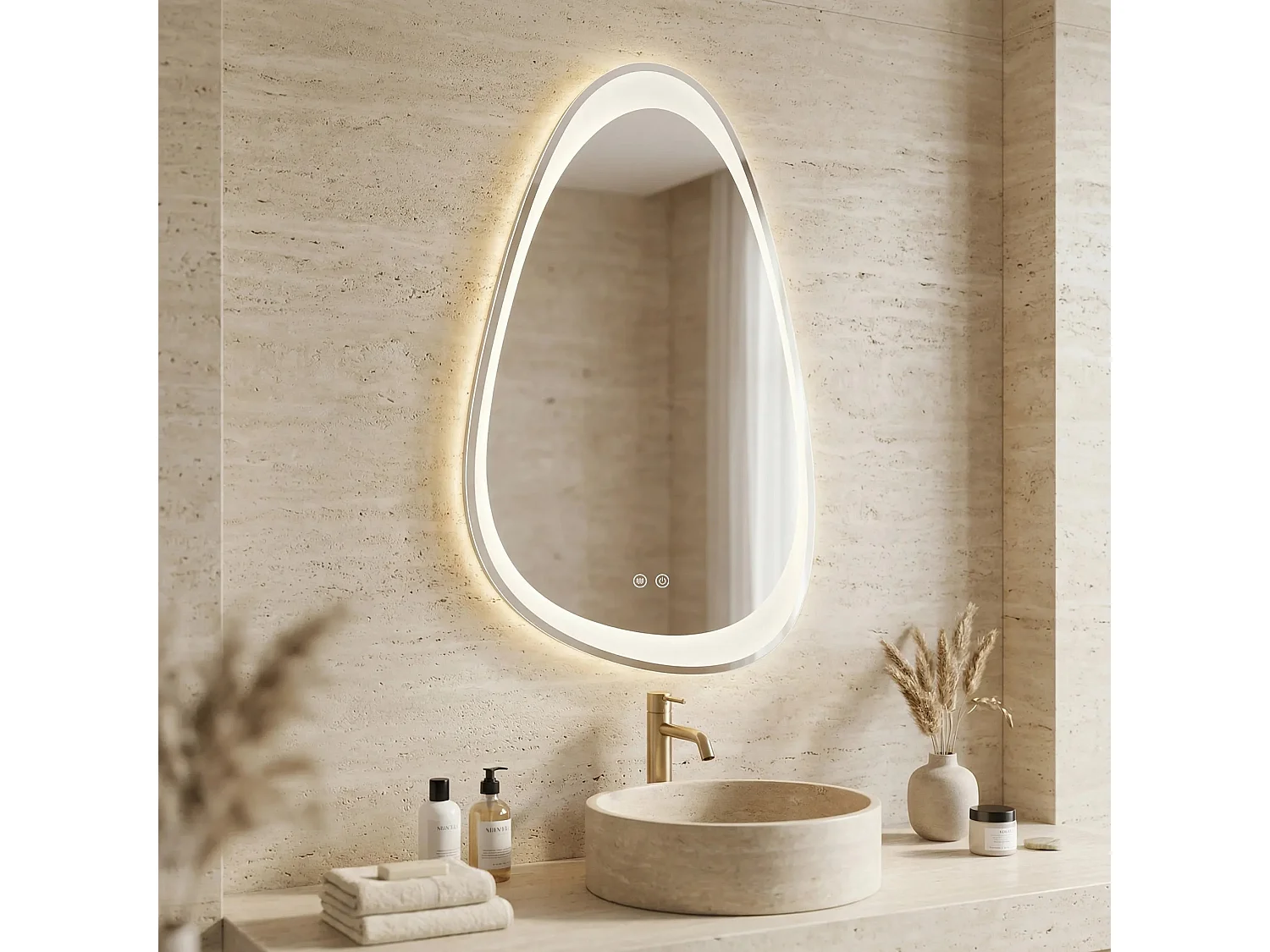 Rea Edit LED-spejl gennemsigtig, 2X100X60CM