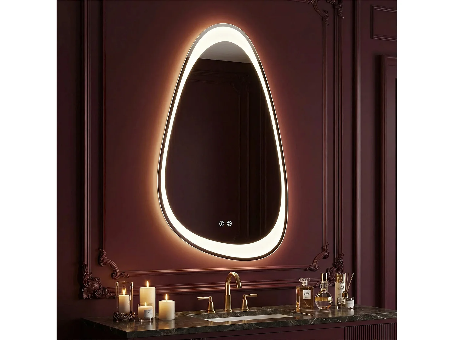 Rea Edit LED-spejl gennemsigtig, 2X100X60CM