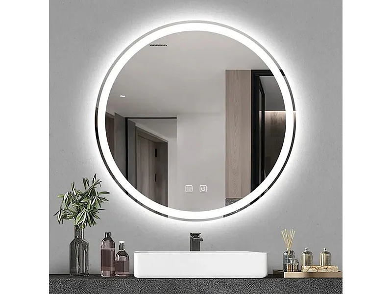 Rea Led P11239 Bas LED-spejl grå, 2X50X50CM