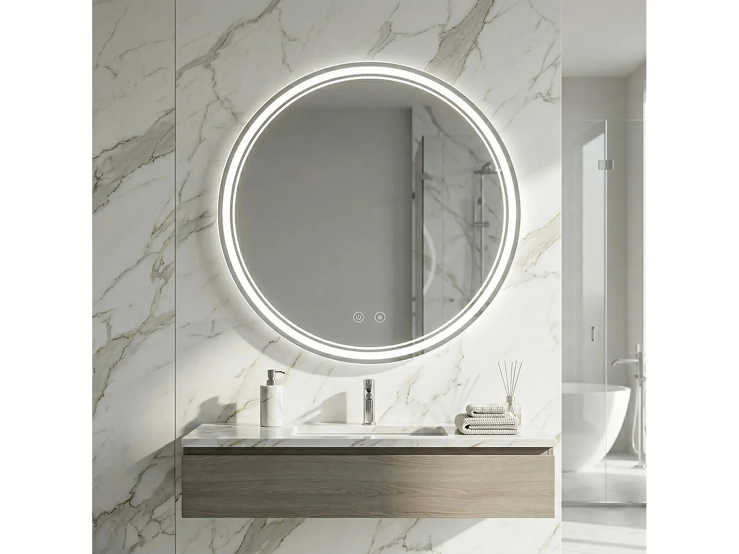 Spiegel Rea Soft 100 Led Transparent
